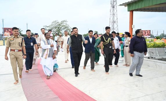 Governor of Assam inspects Mata Tripurasundari Temple in Tripura